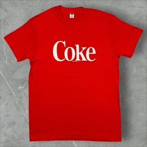 Rare 1970s Coca Cola Coke Red Cotton Soda Promo T-Shirt True Vintage - Large